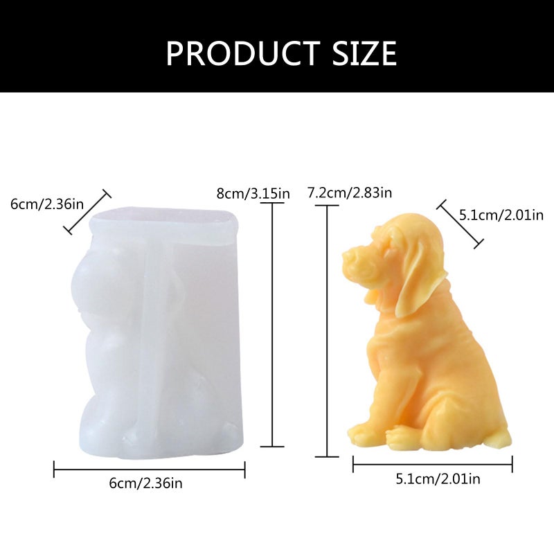 Labrador Dog Soap Mold Plaster Decoration Epoxy Resin Silicone Candy Making Mold - Image 4