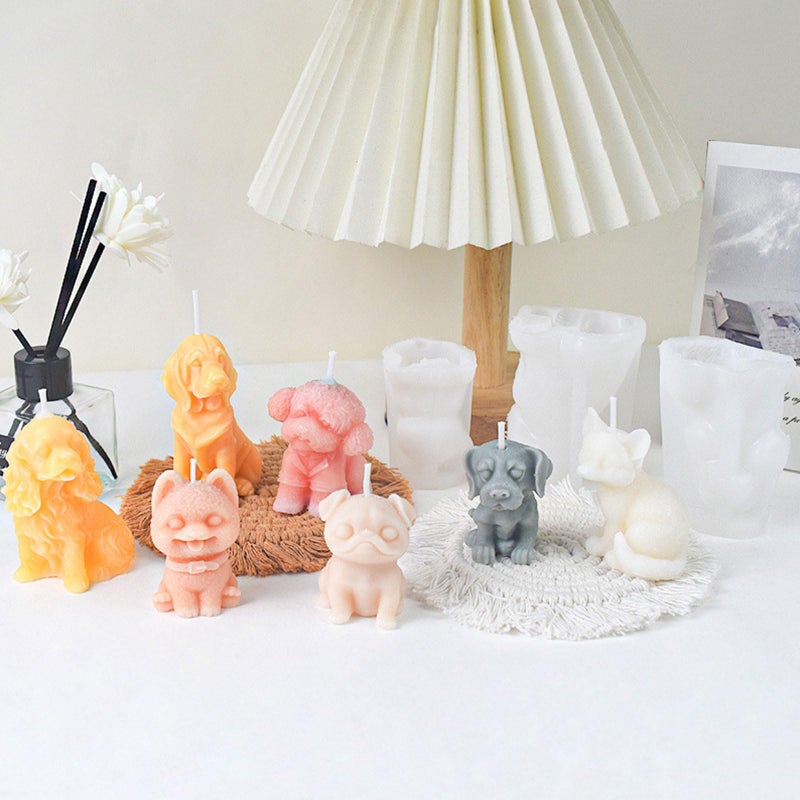 Labrador Dog Soap Mold Plaster Decoration Epoxy Resin Silicone Candy Making Mold - Image 3