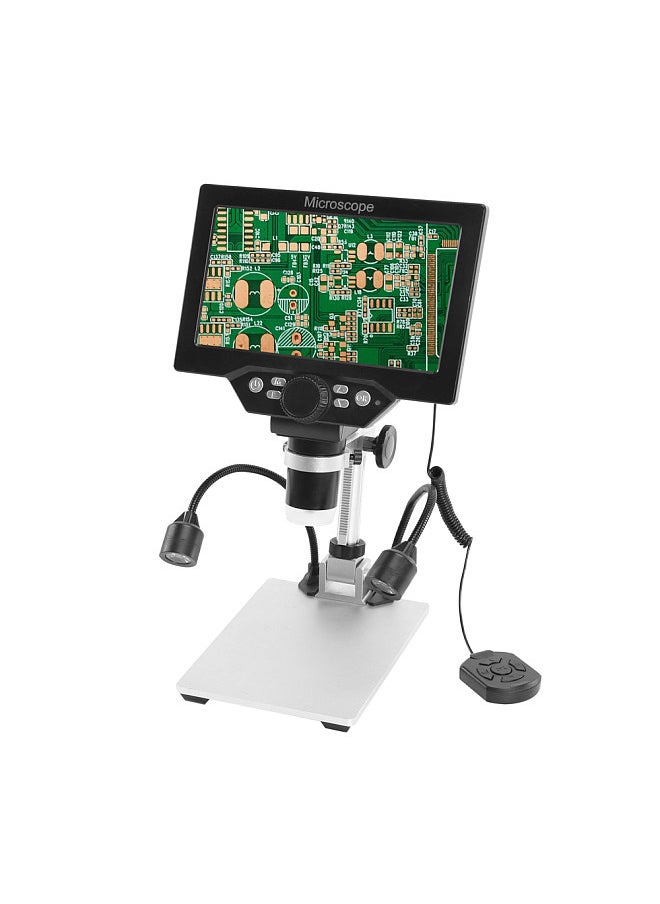 Generic B1200 Digital Microscope 7 Inch Large Color Screen Large Base LCD Display 12MP 1-1200X Continuous Amplification Magnifier  - Image 1
