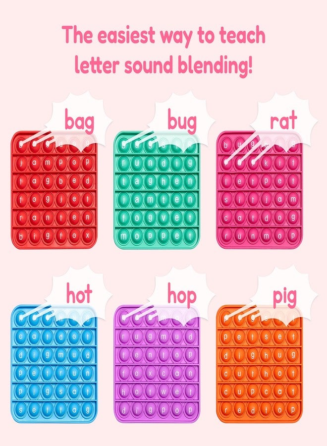 مجموعة Word Pop من 6 حصائر كلمات CVC للفصول الدراسية - موارد تعليمية لتعلم القراءة في أسابيع - ألعاب قراءة وصوتيات متعددة الحواس، مثالية لمرحلة ما قبل الروضة وحتى الصف الأول الابتدائي، من إنتاج The Fidget Game وABC - Image 3