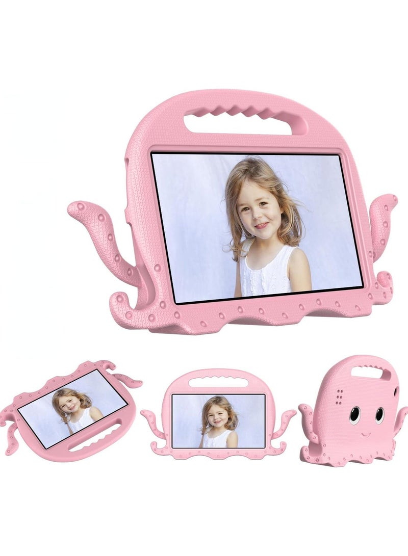 VKL Kids Case Compatible with Lenovo Tab M9 Case 9.0 Inch 2023 with Handle Bumper Protective Kid-Proof Stand Tablet Cover Eva Shockproof Lightweight Dropproof (Pink)