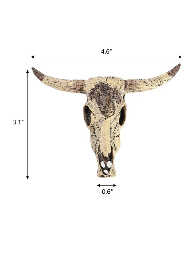 Frcctre Frcctre 3 Pack Cattle Skull Aquarium Decoration, Resin Fish Tank Cattle Skull Ornaments, Fish Turtle Hidden Reptiles Hideouts Decorations Animal Skull Decor Cave Landscape  - Image 2