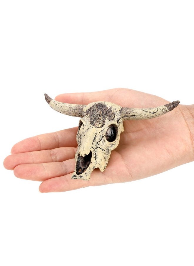 Frcctre Frcctre 3 Pack Cattle Skull Aquarium Decoration, Resin Fish Tank Cattle Skull Ornaments, Fish Turtle Hidden Reptiles Hideouts Decorations Animal Skull Decor Cave Landscape  - Image 4