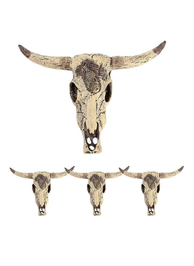 Frcctre Frcctre 3 Pack Cattle Skull Aquarium Decoration, Resin Fish Tank Cattle Skull Ornaments, Fish Turtle Hidden Reptiles Hideouts Decorations Animal Skull Decor Cave Landscape  - Image 1