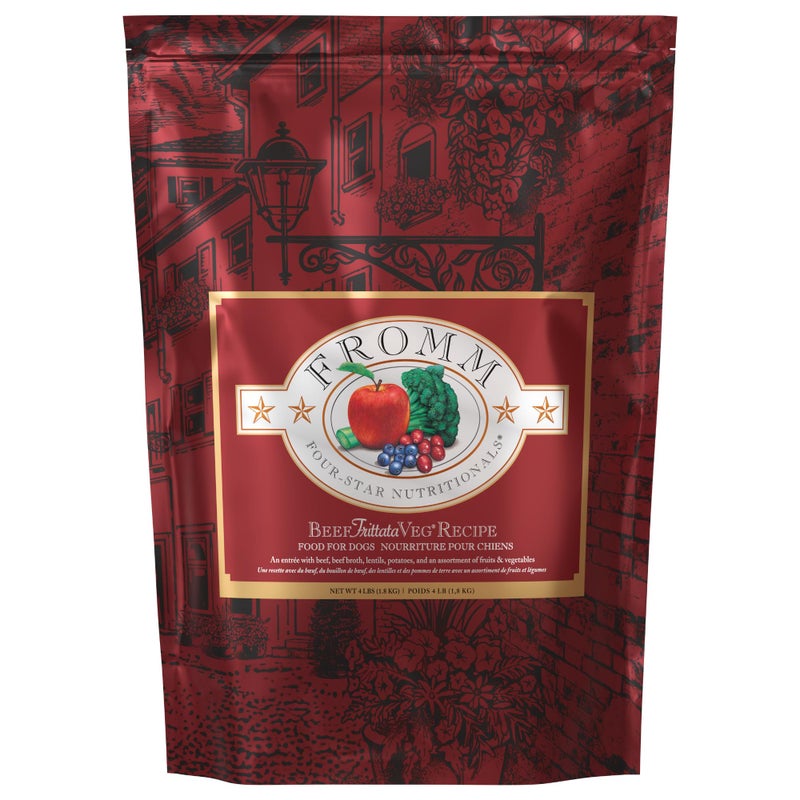 Fromm Four-Star Nutritionals Beef Frittata Veg Dog Food - Premium Dry Dog Food - Beef Recipe - 4 lb - Image 1