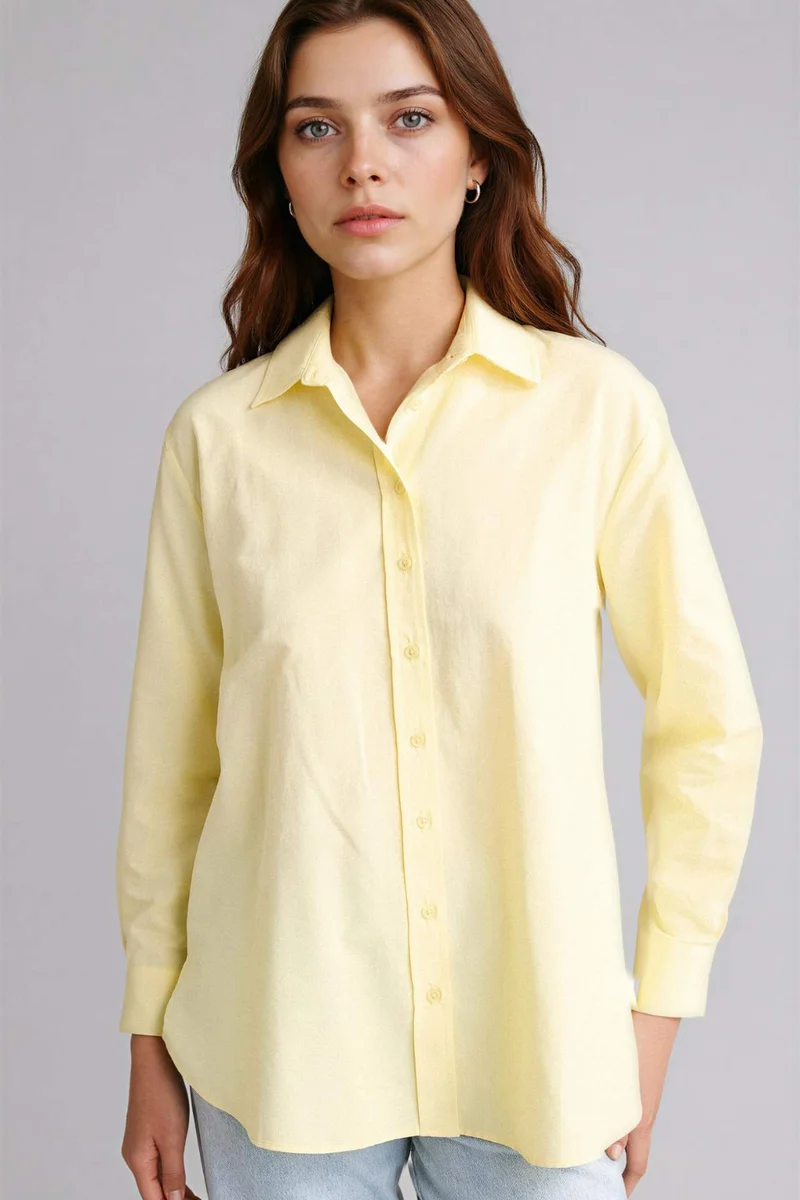 ديفاكتو Relax Fit Poplin Shirt Collar Long Sleeve Tunic