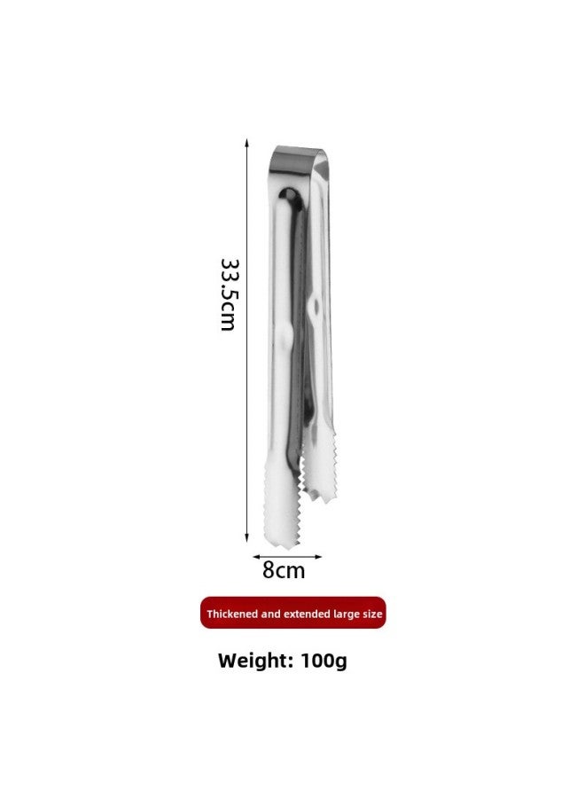 304 Stainless Steel Ice Clip, Thickeneded Ice Cube Clip, Multi-functional Barbecue Clip, Ice Bucket Sugar Cube Clip, Towel Clip-Specifications:Thickened And Extended Large Size (non-magnetic)  - Image 1