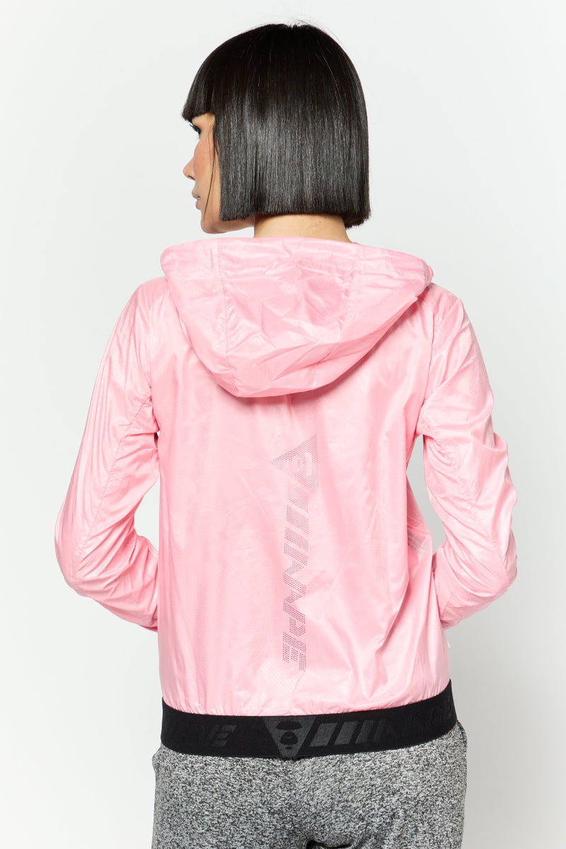 Aape By A Bathing Ape Women Graphic Print Windbreaker Jacket, Pink - Image 3