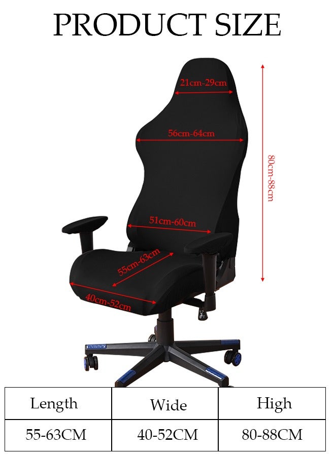Office Computer Game Chair Cover 1 Pair Armrest Covers Polyester Removable Ergonomic Elastic Armchair Protector Wear Resistant Stretch Elastic Covers for Desk Computer Chair Slipcover
