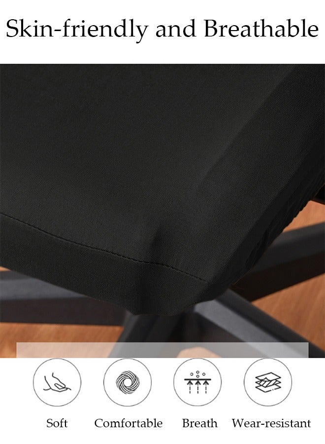 Office Computer Game Chair Cover 1 Pair Armrest Covers Polyester Removable Ergonomic Elastic Armchair Protector Wear Resistant Stretch Elastic Covers for Desk Computer Chair Slipcover