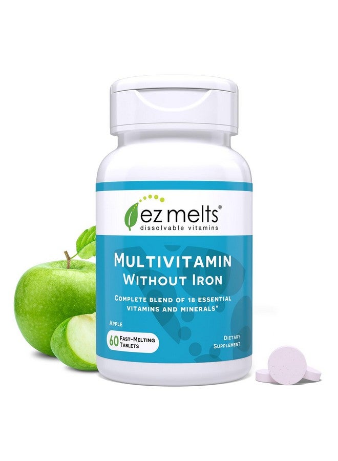 EZ Melts Dissolvable Multivitamin Without Iron, 18 Vitamins & Minerals Including Vitamin A, Biotin, Vitamin B12, Vitamin C, Vitamin D3, Zinc and More, Sugar-Free, 1-Month Supply - Image 1