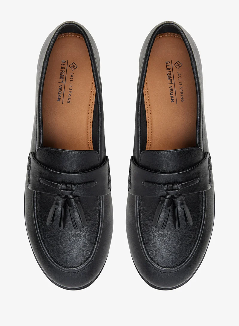 Call it Spring BLACK Tibbie Loafers for Women | Best Price UAE