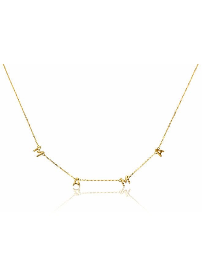 Benevolence LA Gold Mama Necklace Dainty Necklace, Necklaces For Women, Gifts for Mom, 14k Necklace, Mom Gifts from Son or Daughter | Designed in California - Image 1