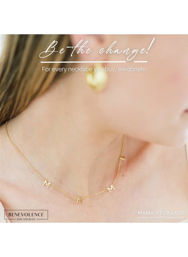 Benevolence LA Gold Mama Necklace Dainty Necklace, Necklaces For Women, Gifts for Mom, 14k Necklace, Mom Gifts from Son or Daughter | Designed in California - Image 2