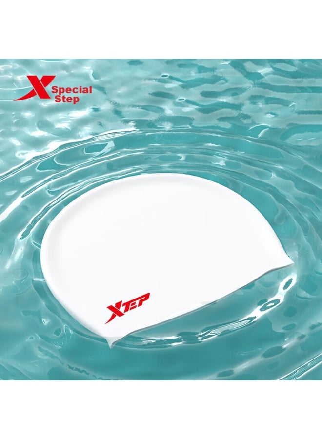 Xtep Silicone Swim Cap For Men And Women, Comfortable Waterproof Adult Swimming Cap, Solid Color High-elastic Professional Training - Image 3