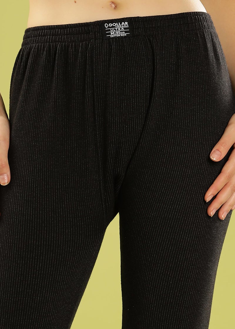 Dollar Ultra Women's Thermal Trouser | Winter Inner Wear for Women | Premium Cotton Rich Fabric | Snug Fit & Stylish Thermal Wear for Daily Comfort Black - Image 4