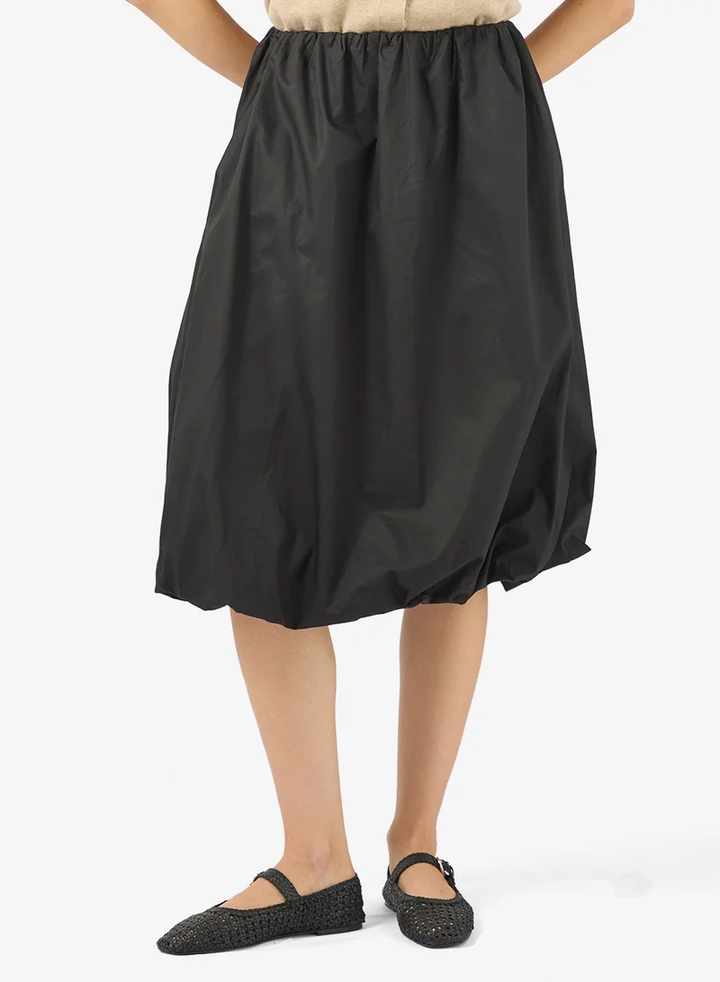 Mid Waist Balloon Skirt