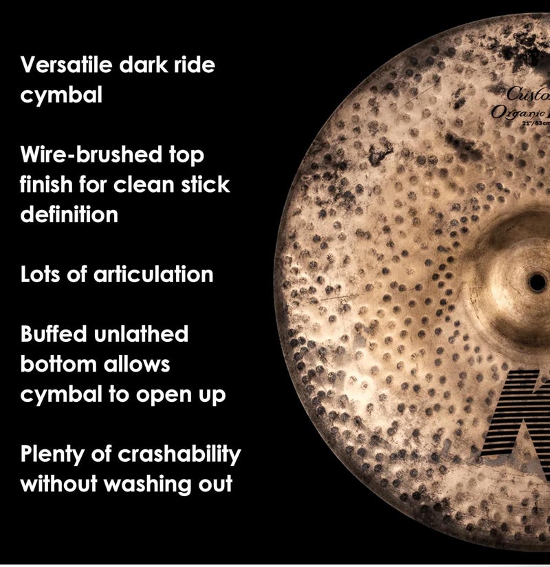 Zildjian K Custom 21" Organic Ride Cymbal - Image 4