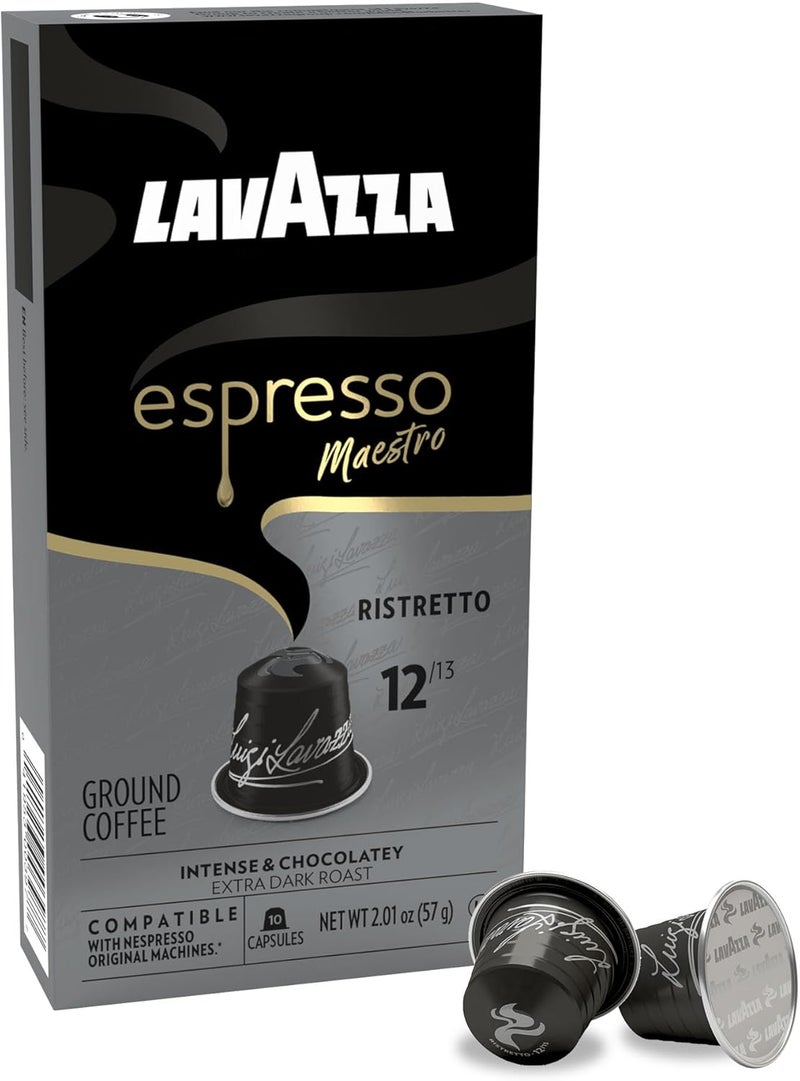 Lavazza Espresso Maestro Ristretto Aluminum Capsules - Dark Espresso Roast, Arabica and Robusta Blend (60 Capsules) - Image 3