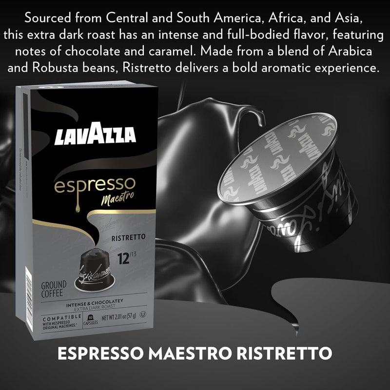Lavazza Espresso Maestro Ristretto Aluminum Capsules - Dark Espresso Roast, Arabica and Robusta Blend (60 Capsules) - Image 5