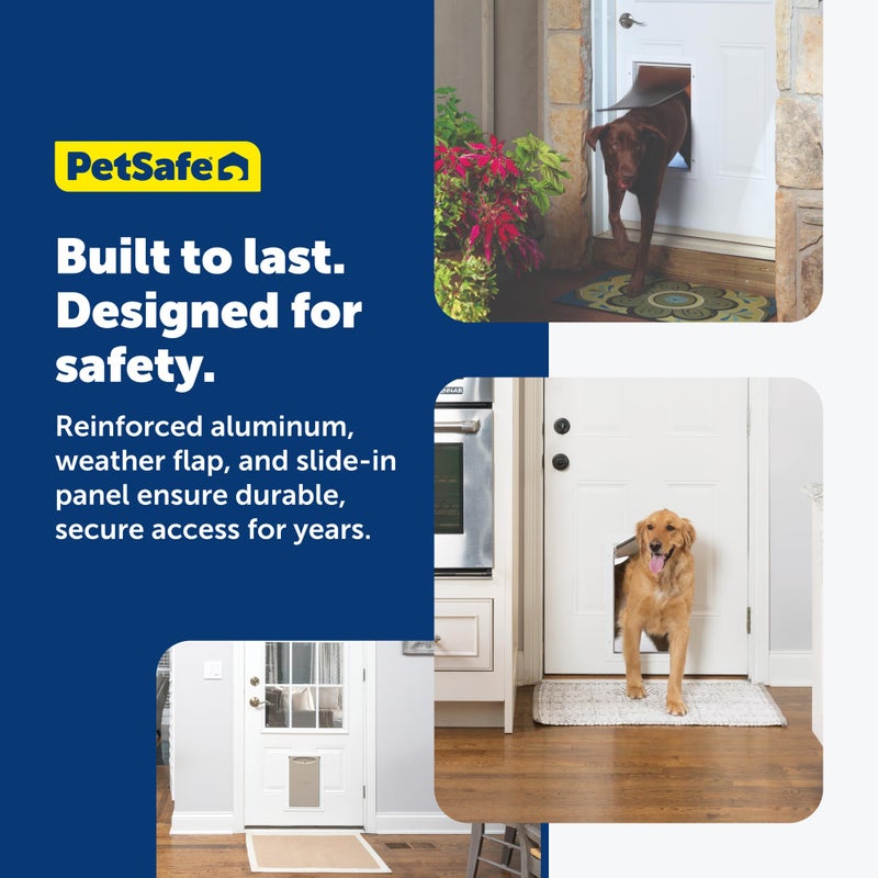 PetSafe Freedom Aluminum Pet Door - Easy Installation Heavy Duty Dog & Cat Door with Magnetic Tinted Flap - Long-Lasting Pet-Friendly Design - Large - for Dogs Up to 100 lb - Image 5