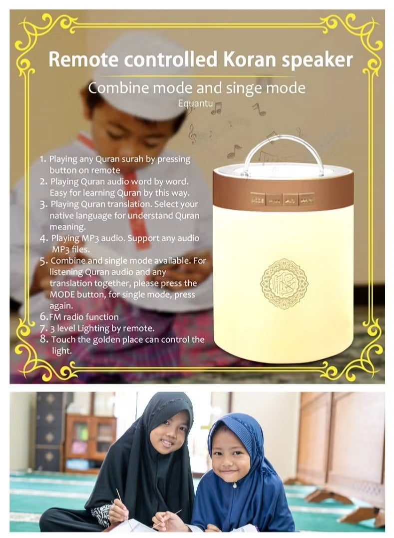 NEW Bluetooth Quran Speaker – App Control, Night Light, 8GB Memory, FM Radio  USB Connection, 6 Months Warranty, White  - Image 4