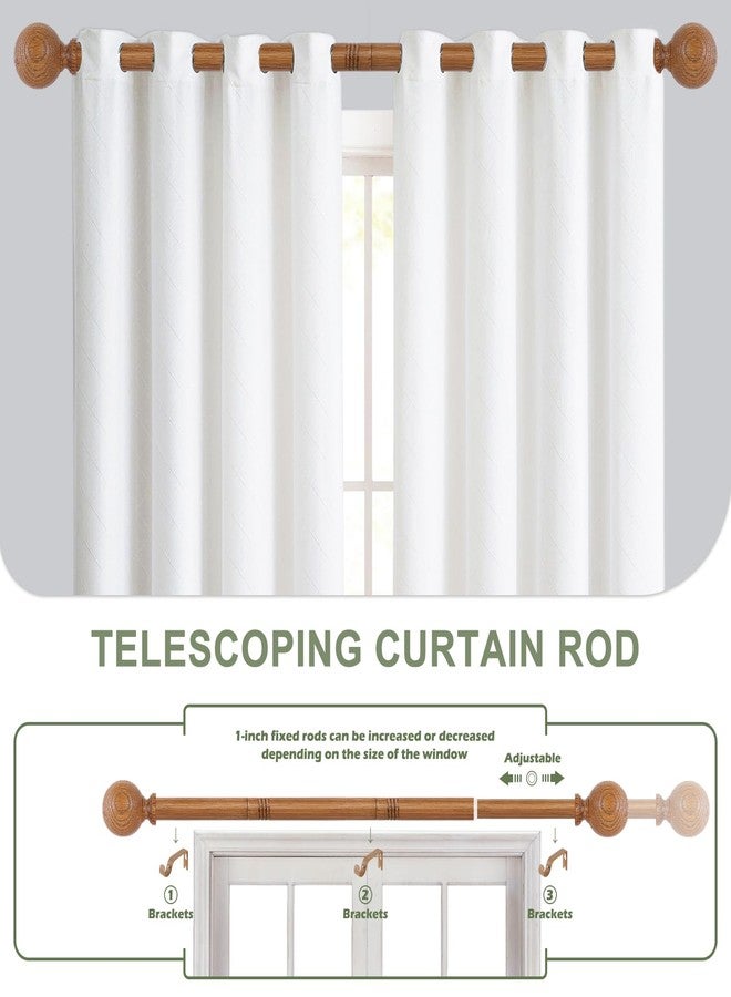 HTZON Wood Curtain Rods for Windows 120 to 170 Inch (10-14ft), Adjustable Extra Long, Heavy Duty, Farmhouse Rustic Boho Style - Image 5
