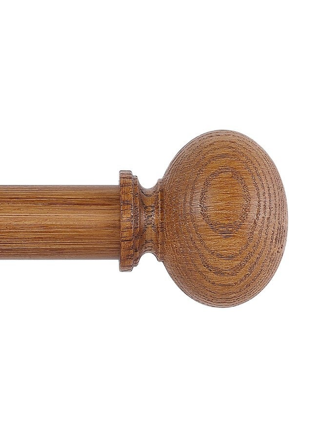 HTZON Wood Curtain Rods for Windows 120 to 170 Inch (10-14ft), Adjustable Extra Long, Heavy Duty, Farmhouse Rustic Boho Style - Image 1