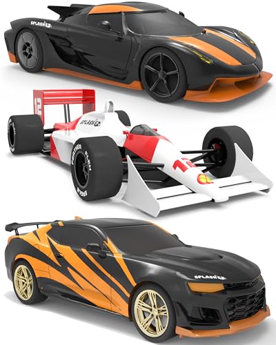 SplashEZ Race Cars Bath Toys Mold Free Bath Toys for Kids Toddlers with No Hole for Water Cars Set Ideal Size for Little Hands Safe Durable for Baby Tub Pool Fun for Boys Girls Ages 0 Up - Image 1