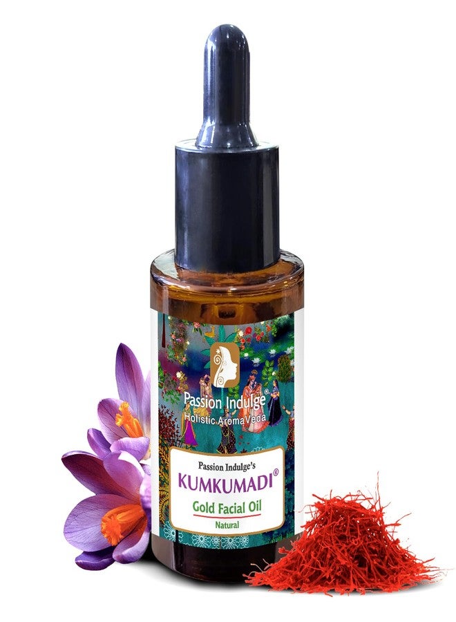 Passion Indulge Kumkumadi Face Oil 30ml with Pure Saffron, Vetiver & 16 Ayurvedic Herbs - Natural Skin Brightening Oil for All Skin Types - Men & Women - Image 1