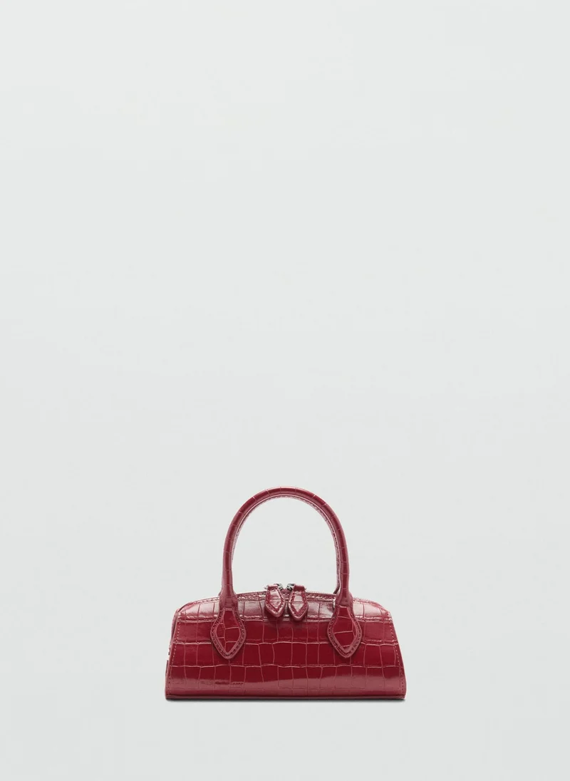 MANGO Croc-Effect Bag