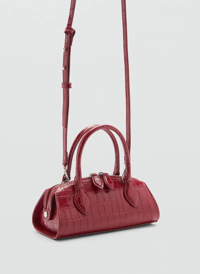 MANGO Croc-Effect Bag