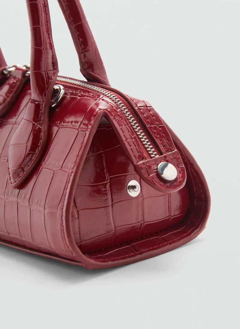 MANGO Croc-Effect Bag