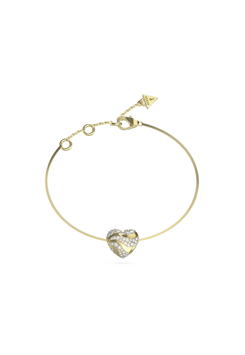 GUESS Heart Waves Snake Chain Bracelet