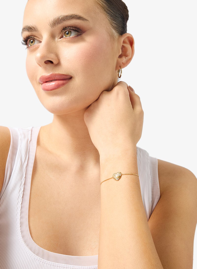 GUESS Heart Waves Snake Chain Bracelet - Image 5