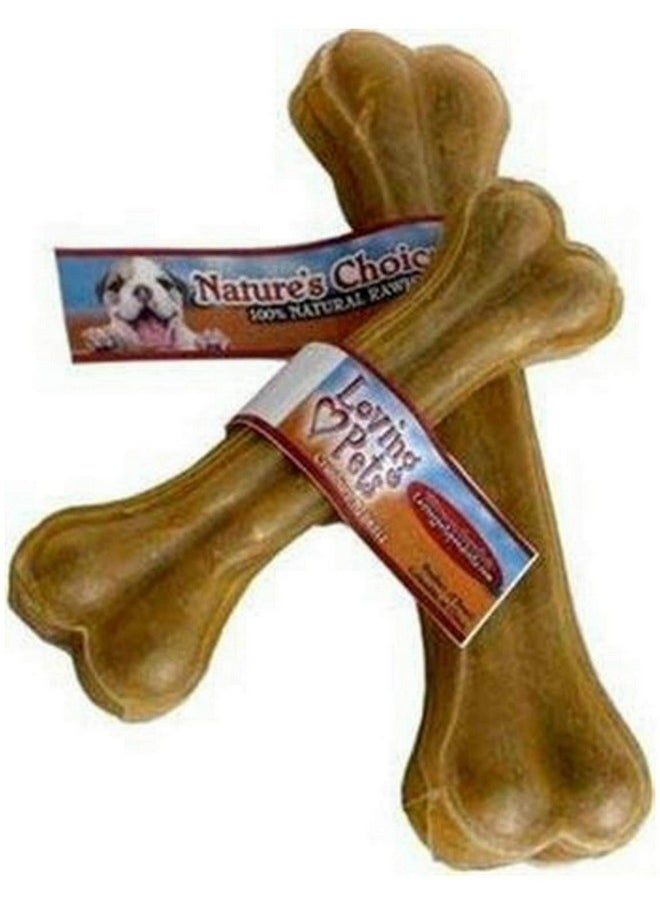 Loving Pets Nature'S Choice Rawhide Pressed Bone Dog Chew 12 Inch, 5 Pack  - Image 1