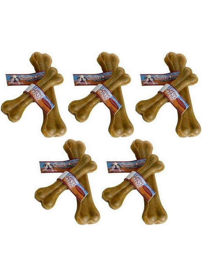 Loving Pets Nature'S Choice Rawhide Pressed Bone Dog Chew 12 Inch, 5 Pack  - Image 2