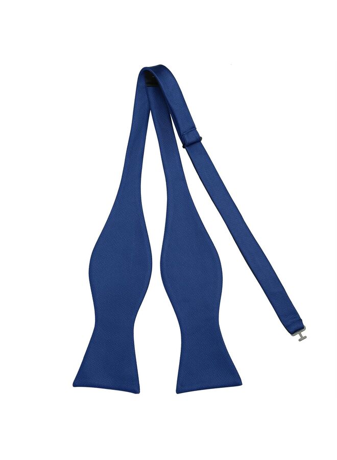 SHOP Mens Solid Bowtie Woven Self Tie Bow Ties Tuxedo & Wedding Bowties Color : BLUE, One Size - Image 1