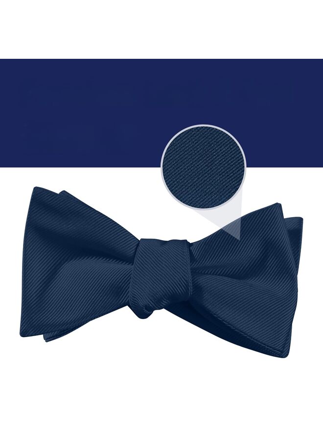 SHOP Mens Solid Bowtie Woven Self Tie Bow Ties Tuxedo & Wedding Bowties Color : BLUE, One Size - Image 2
