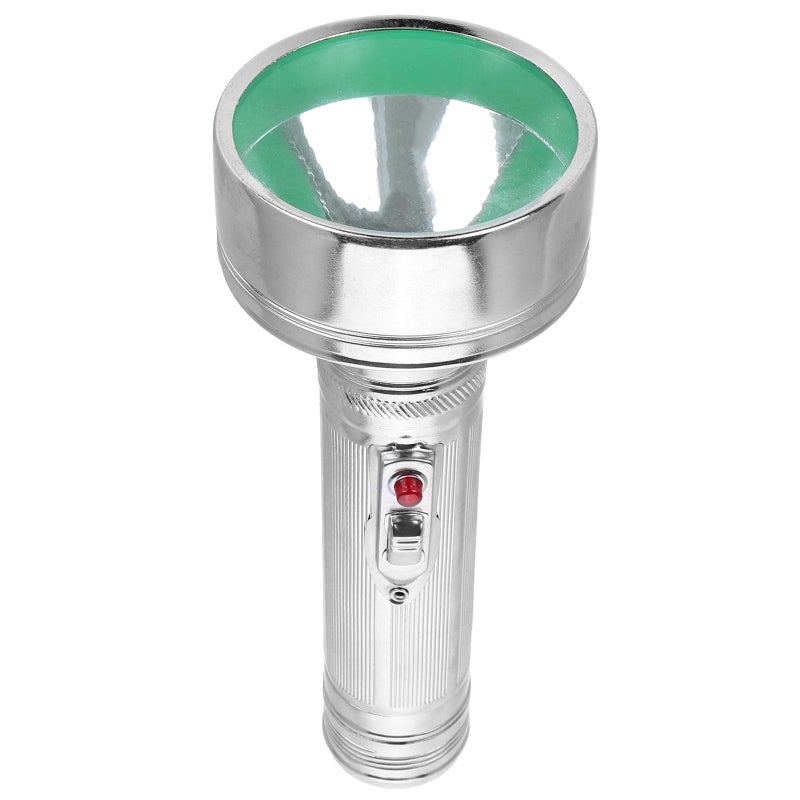 Vintage Metal Flashlight For Outdoor Dog Walking Home Emergency With 2 D Batteries - Image 2