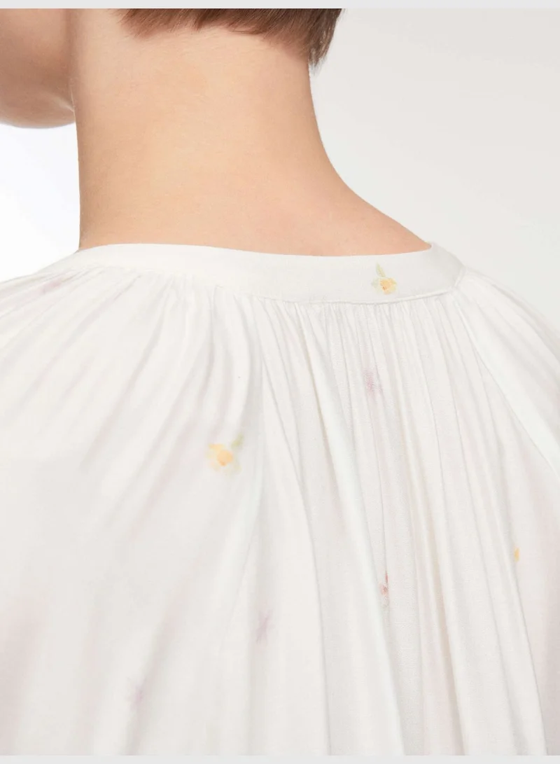 oysho Floral print long-sleeved nightdress