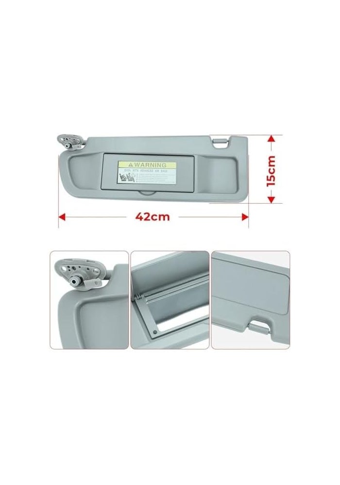 Yurefax Side Sun Visor for Honda Civic 2006-2011 - Image 3