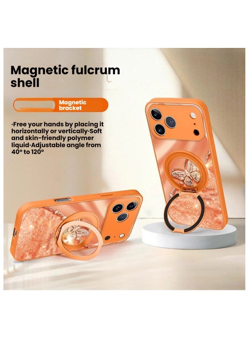 general iPhone 17 Pro Max Full-Coverage Magnetic Stand Case with Dual-Snap Lanyard Drop-Resistant MagSafe Compatible - Image 4