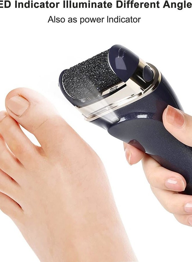 pritech Electric Feet Callus Removers Rechargeable, Portable Electronic Foot File Pedicure Tools, Electric Callus Remover Kit, Professional Pedi Feet Care for Dead, Hard Cracked Dry Skin Ideal Gift (Black) - Image 4