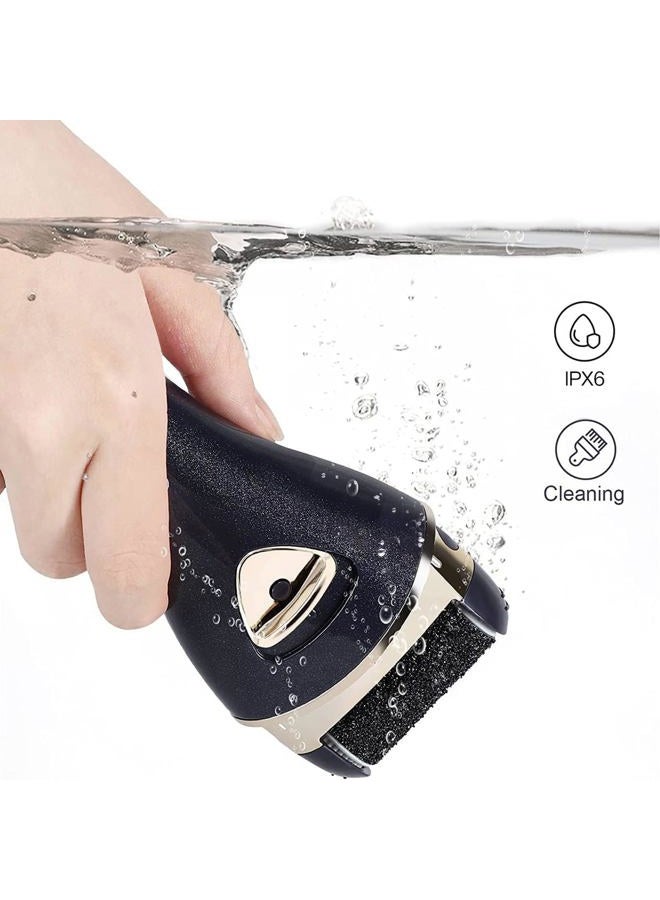 pritech Electric Feet Callus Removers Rechargeable, Portable Electronic Foot File Pedicure Tools, Electric Callus Remover Kit, Professional Pedi Feet Care for Dead, Hard Cracked Dry Skin Ideal Gift (Black) - Image 3