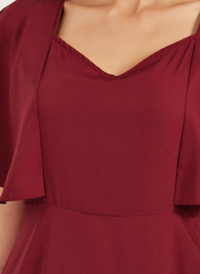 Styli Ruffled A-Line Dress - Image 4