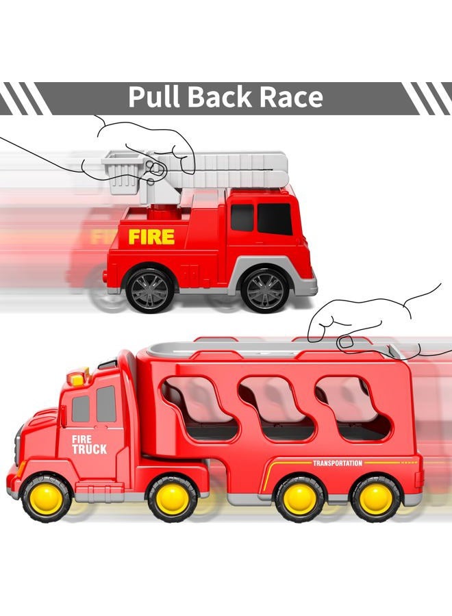 Bennol Toddler Trucks Toys for Boys Age 1-3 3-5, 5 in 1 Fire Car Truck for Girls 1 2 3 4 5 6 Years Old, Christmas Birthday Gift Car Sets with Light Sound - Image 4