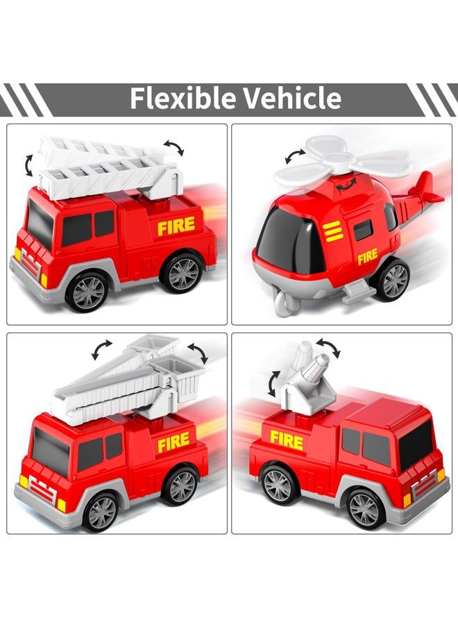 Bennol Toddler Trucks Toys for Boys Age 1-3 3-5, 5 in 1 Fire Car Truck for Girls 1 2 3 4 5 6 Years Old, Christmas Birthday Gift Car Sets with Light Sound - Image 5