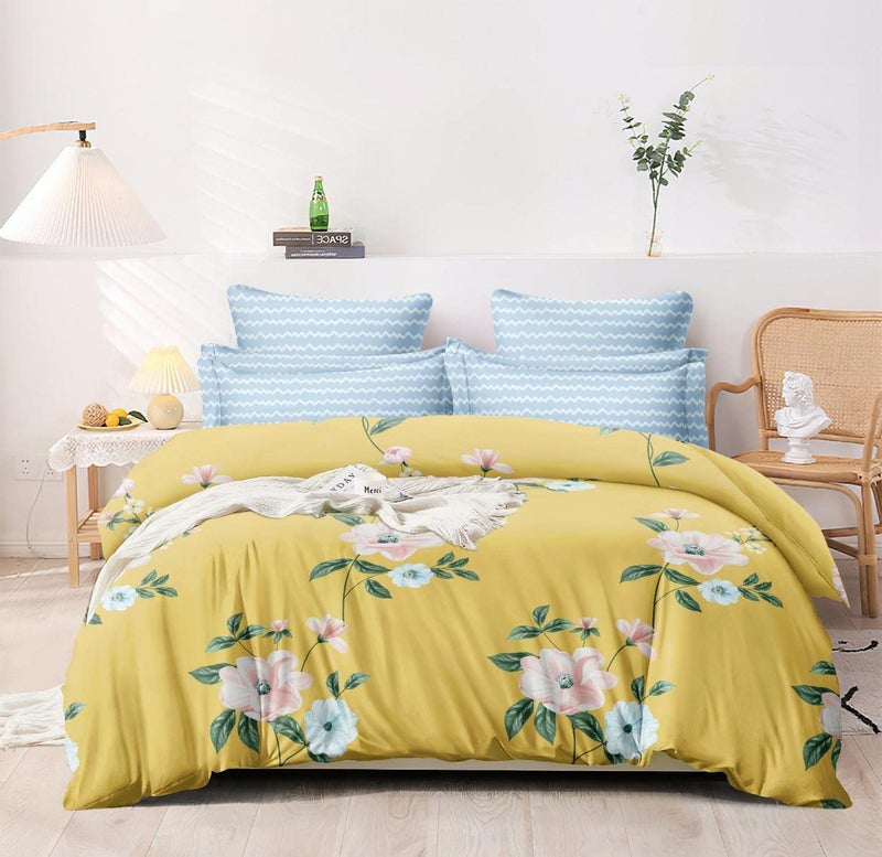 KIAAKSH KIAAKSH Super Premium Quilt Cover Double Bed with Zipper Blanket Coverrajai CoverComforter CoverDuvet Cover King Size Glace Cotton Warm Stuff King Size Dohars 90x100 Inches SA 15  - Image 1