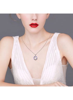 Ladytree Cat Pendant Necklace 925 Sterling Silver Purple Jewelry Gifts For Women Cat Lovers  - Image 4